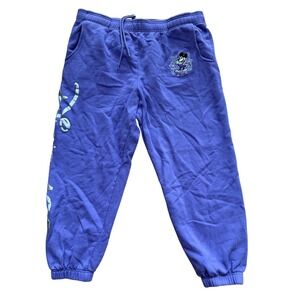 Disney 100 Years of Wonder Mickey Mouse Purple Sweatpants Mens Large Joggers